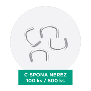 C-spona 3,5 mm nerez - balení 500 KS