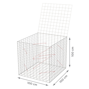 Gabionový koš 100x100x100 cm