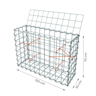 Gabionový koš 100x30x70 cm
