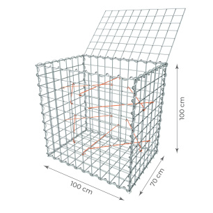 Gabionový koš 100x70x100 cm
