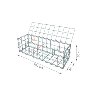 Gabionový koš 100x30x30 cm