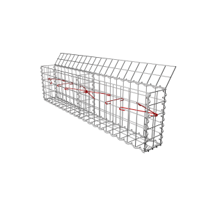 Gabionový koš 200x20x50 cm