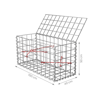Gabionový koš 100x40x50 cm